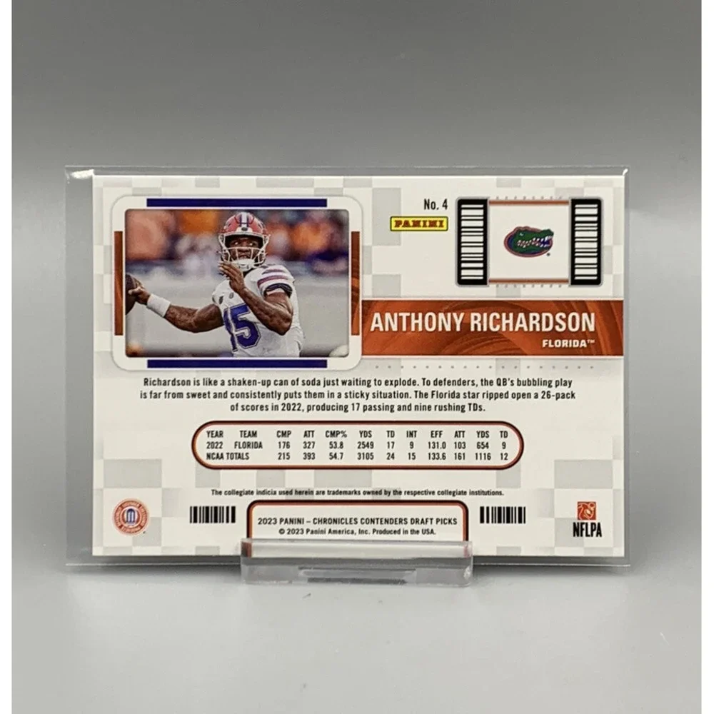 2023 Chronicles‎ Draft Anthony Richardson Contenders College Ticket #4 Florida